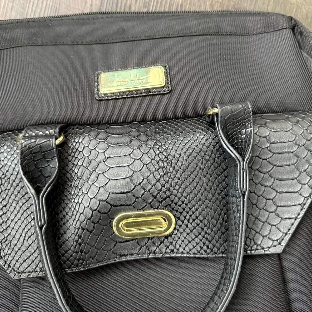 Nicole Miller Large Travel Laptop Backpack Bag Black